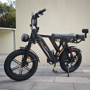 Bicicleta Eléctrica X50 con Llantas Gruesas de 20 Pulgadas, Motor Trasero de 250W, 7 Velocidades, Cuadro de Aluminio, Bicicleta Eléctrica Urbana, Kit de Bicicleta Eléctrica de Carbono para Gravel y Carretera - Product Image 1