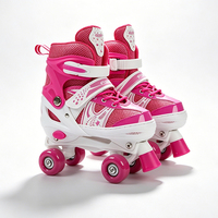 Patins à roulettes pour enfants, double rangée, quatre roues, coque rigide, protection, chaussures de patinage en plein air pour garçons et filles débutants