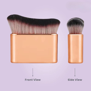 Brocha Kabuki Angled para Base y Colorete con Mango de Sándalo y Pelo Sintético Blanco, Personalizable al por Mayor con Logotipo - Product Image 2
