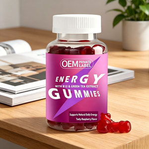Gomitas Energéticas con Vitamina B12 para Adultos OEM |   Fórmula Personalizada de <span class=keywords><strong>Amino</strong></span>ácidos de Té Verde |   Marca Privada Vegana Natural Sin Gluten Bienestar Diario - Product Image 2