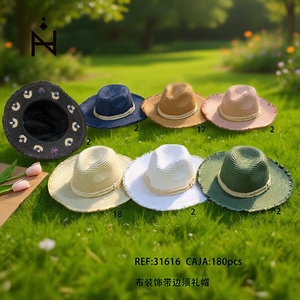 Sombrero de Copa con Ribete de Tela y Banda Trenzada, Sombreros Fedora 31616, Paquete de 180 Piezas - Product Image 3