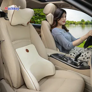 Muchkey accesorios interiores Universal suave de lujo no tóxico espuma viscoelástica cintura descanso almohada cojines Lumbar coche cuello almohada