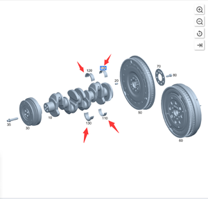 Juego Completo de Cojinetes A6510330701 A6510330102 A6510331002 A6510331702 Cojinetes de Biela para Mercedes Benz A180 A200 <span class=keywords><strong>A220</strong></span> - Product Image 2