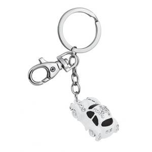 Porte-clés en cristal blanc Beetle, accessoire sans boîte - Product Image 1