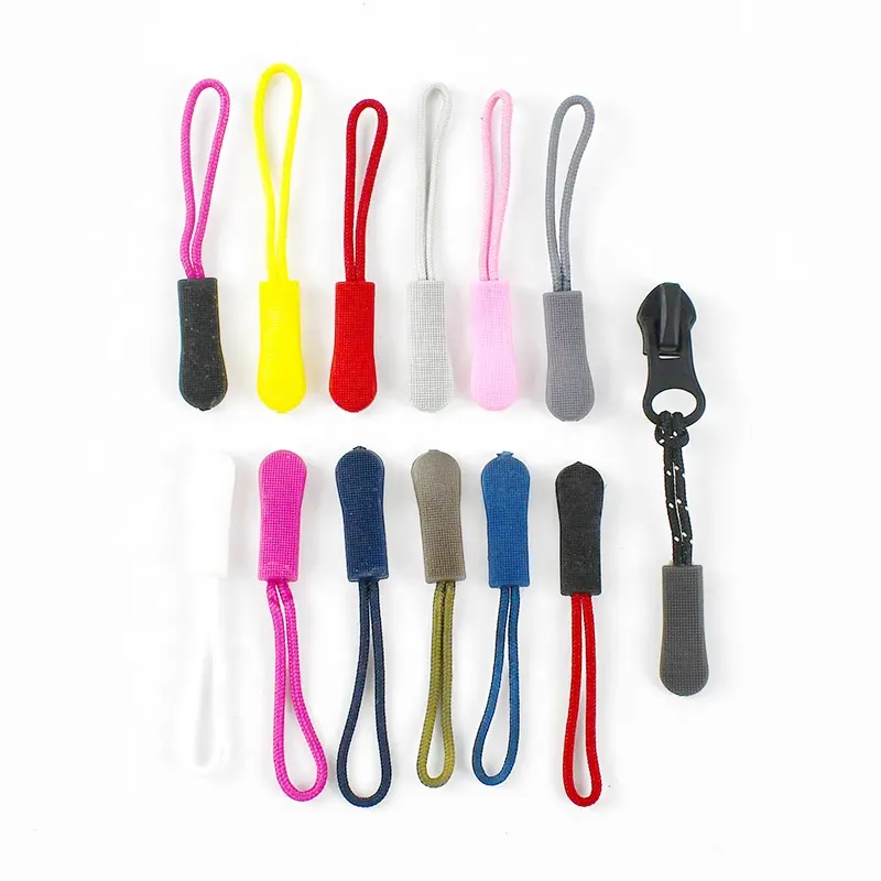Meetee G9-2 Mix Color Cord Zipper Pulls Rope Ends Lock Zip Clip Buckle Black For Backpack Clothing Accessories