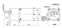 Moteur à induction triphasé 220 V 60 Hz 120 W 0,12 kW 5IK120GU-SF 90*90 mm carré à bride connectée, moteur à engrenages AC