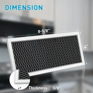 JX81H Microwave Charcoal Filter Replacement For WB02X10956 Activated Carbon Fiber Cotton Filter- 4 X 8-5/8 X 3/8 Inches