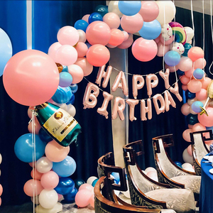 Birthday <strong>Balloon</strong> Set 16 Inch Rose Gold Happy Birthday Letter Foil <strong>Balloon</strong> <strong>Tassel</strong> Rose Gold Sequined <strong>Balloon</strong> for Party Decoration - Product Image 2