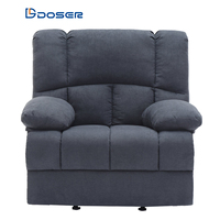 Fauteuil inclinable manuel moderne en tissu DOSER, un siège, structure en bois, rembourrage en éponge, pour salon, modèle DS9001-3