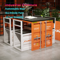 Ensemble de chaises de bureau en fer de style industriel moderne table à cartes créative pour la salle à manger pour bar hôtel salon de thé café magasin de thé au lait