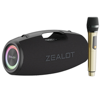 Karaoké portable Zealot 120W S78M pour enceinte, batterie grande capacité 24000mAh, étanche, lumière LED colorée, plastique, extérieur