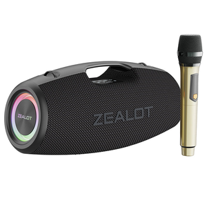Caixa de Som Portátil Zealot 120W S78M com Karaokê, Bateria Grande de 24000mAh, À Prova D'água, Luz LED Colorida, Plástico, para Uso Externo - Product Image 5