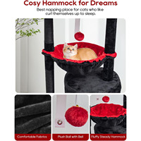 Arbre à chat gothique avec lit en forme de cercueil pour chats d'intérieur, maison moderne