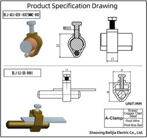 Đồng 5/8 điện "kẹp cáp nối đất - Product Image 3