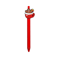 Stylos à bille rétractables à encre noire avec motifs de bonhomme en pain d'épices et de canne à sucre pour Noël, cadeaux de fêtes et fournitures scolaires