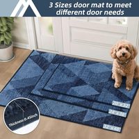 Zones à forte circulation Tapis d'entrée en polyester absorbant antidérapant Dirt Trapper 20 "x 32" Tapis de porte lavable pour chien pour porte avant arrière