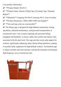 Cages de travail aérien industrielles pour architectes; Paniers élévateurs de transport - Product Image 5