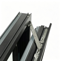 Dernier design Fenêtre à battant et oscillo-battante en aluminium, profilé long et fin, à ouverture bidirectionnelle, avec échantillon de verre