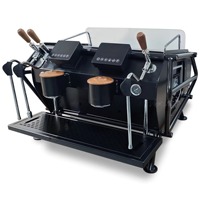 Machine à expresso professionnelle WARM à double groupe, écran tactile LED, affichage double pression, système double lait-café, en acier inoxydable