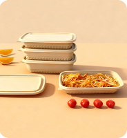 Boîte à lunch jetable durable personnalisée sans BPA, compatible micro-ondes, en bambou et PP, fabriquée en Chine (OEM/ODM)
