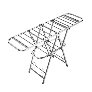 Estante de Metal plegable de 3 niveles, soporte para secadora de tela de acero al carbono para cocina, armario, baño, ropa de lavandería, secado de zapatos - Product Image 4