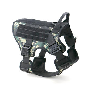 Harnais tactique pour chien de service robuste, sans traction, pour grande race, réglable, corps entier, avec poignée - Product Image 4