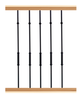 Design moderne Creux Rond Noir Mat Broches Métalliques L D Escaliers Clôture de Pont Garde-corps en Fer Forgé pour Intérieur et Extérieur
