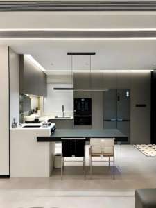 Luxury <b>Light</b> Gold High Glossy Lacquer Kitchen Cabinets with Handle Home Storage Sales - Product Image 2