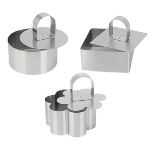 Moule à biscuits et à gâteaux en forme de mousse, outil de <span class=keywords><strong>cuisine</strong></span> domestique DIY pour la maison, motifs ronds, cœurs et fleurs - Product Image 1