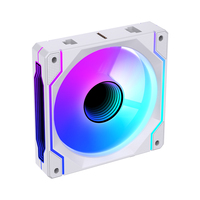 Lovingcool kipas pendingin komputer, desain cermin tak terbatas 120mm ARGB blok bangunan Splicing untuk casing PC