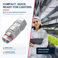 Connecteur de câble électrique rond mâle à 2 broches IP68 10A 450V AC à visser pour éclairage LED extérieur