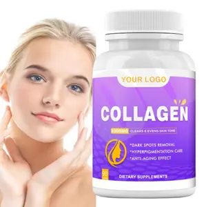 OEM vitamin c collagen capsule skin whitening Supplement marine Collagen hard capsule