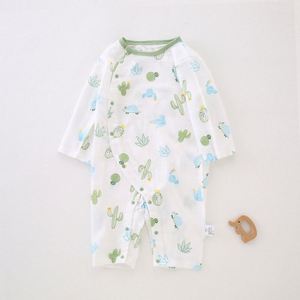 Ropa de Verano para Bebés Recién Nacidos, 70% Bambú, 30% Algodón de Fibra Larga, Mameluco Corto Estampado para Bebé, <span class=keywords><strong>Pijama</strong></span> Súper Suave y Fresco - Product Image 3