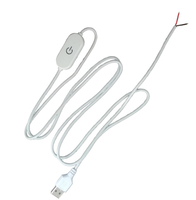 Câble interrupteur tactile USB DC5V 2A 1,5M avec contrôleur de gradation USB 2.0A vers sortie 2 fils pour bande LED monocanal