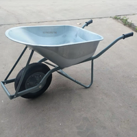 Carretilla de Acero Resistente WB5020 con Patas Tubulares de Acero para Construcción, Jardinería y Agricultura