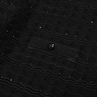 DMS020 Nouvelle collection automne Ensemble cardigan en maille à manches longues orné de strass et jupe au-dessus du genou pour femme