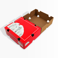 Boîte d'emballage pour fruits en carton ondulé imprimée sur mesure, boîte d'emballage pliable pour fruits frais, pour fraises, cerises, bleuets