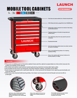 JEU D'OUTILS DE MÉCANIQUE DE LANCEMENT TTG-338 OUTILS DE RÉPARATION DE VOITURE CHARIOT POUR ATELIERS AUTOMOBILES