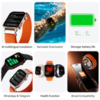 Reloj Inteligente con WhatsApp, Telegram, Asistente de Voz con IA, Traducción en Tiempo Real, Llamadas Inalámbricas, Resistencia al Agua 3ATM, 10 Días de Batería, Reloj Deportivo