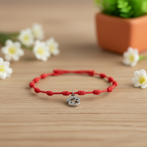 Bracelet porte-bonheur Angelina signe du zodiaque Cancer, cordon rouge, acier inoxydable, cadeau pour femme, bijoux - Product Image 2