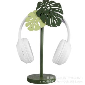 Wooden Headphone Stand Desktop Green 10x10x25cm Storage For Headphones <b>Computer</b> <b>Accessory</b> - Product Image 2