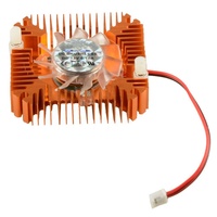 Ventilateur de refroidissement en aluminium Snowhite, 55mm, 2 broches, dissipateur thermique adapté au PC, ordinateur, processeur, carte vidéo VGA, VC899 P18 0.25