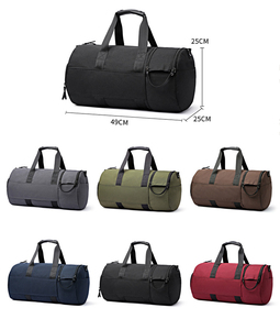 Waterproof Polyester Gym <b>Bag</b> Weekender Duffel <b>Travel</b> Tote Handbag Shoulder <b>Bag</b> with Trolley Sleeve & Shoe <b>compartment</b> - Product Image 6