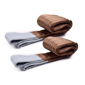 강력한 중량급 PE 6톤 2-5m 평면 웨빙 리프팅 슬링 벨트 CE 인증 안전 계수 7:1 운송용 - Product Image 1