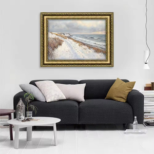 Pintura de paisaje marino vintage, <span class=keywords><strong>lienzo</strong></span> al óleo antiguo, decoración de pared, arte Vintage pintado a mano, <span class=keywords><strong>tipo</strong></span> enmarcado, decoración para el hogar y la Oficina - Product Image 4