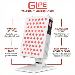 GPLE 热销 660nm 850nm 双波长红光治疗面板手持式便携式红外 LED 治疗仪家用 - Product Image 1