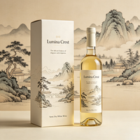 Lussuosa Confezione Regalo per Vino in Cartone Dorato con Logo Personalizzato, Telescopica a Due Pezzi, per Bottiglia di Vino Bianco Semisecco