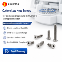 Tornillo Torx de titanio de perfil bajo, fabricado a medida para microtornillos de dibujo, para lector de microplacas ELISA