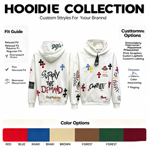 Sudadera con capucha de pana ligera de lujo, nueva colección primavera, con etiqueta de cuero cruzada, letras con grafiti, doble bolsillo y efecto salpicado de tinta, a la moda. - Product Image 3