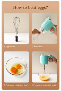Batidora <span class=keywords><strong>de</strong></span> Huevos Eléctrica Inalámbrica Multifunción Mini, Recargable por USB, con Soporte y Tazón, Venta al Por Mayor - Product Image 4